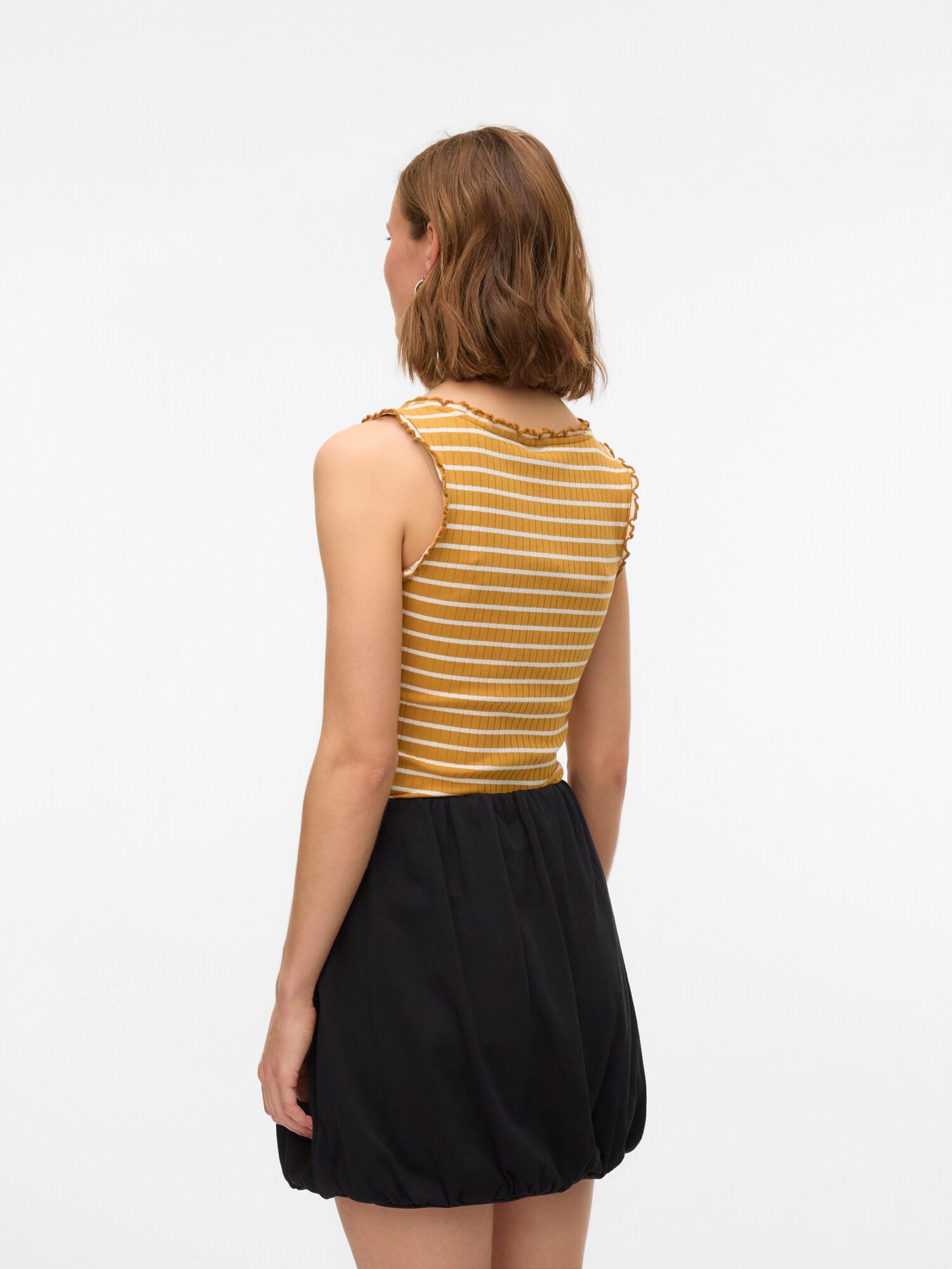 VERO MODA Top 'VMSEA' medová / biela (obrázok 4)