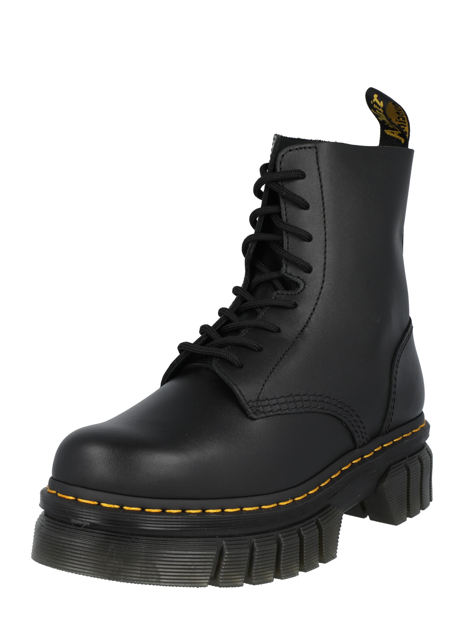Dr. Martens Šnurovacie členkové čižmy 'Audrick'  tmavožltá / čierna