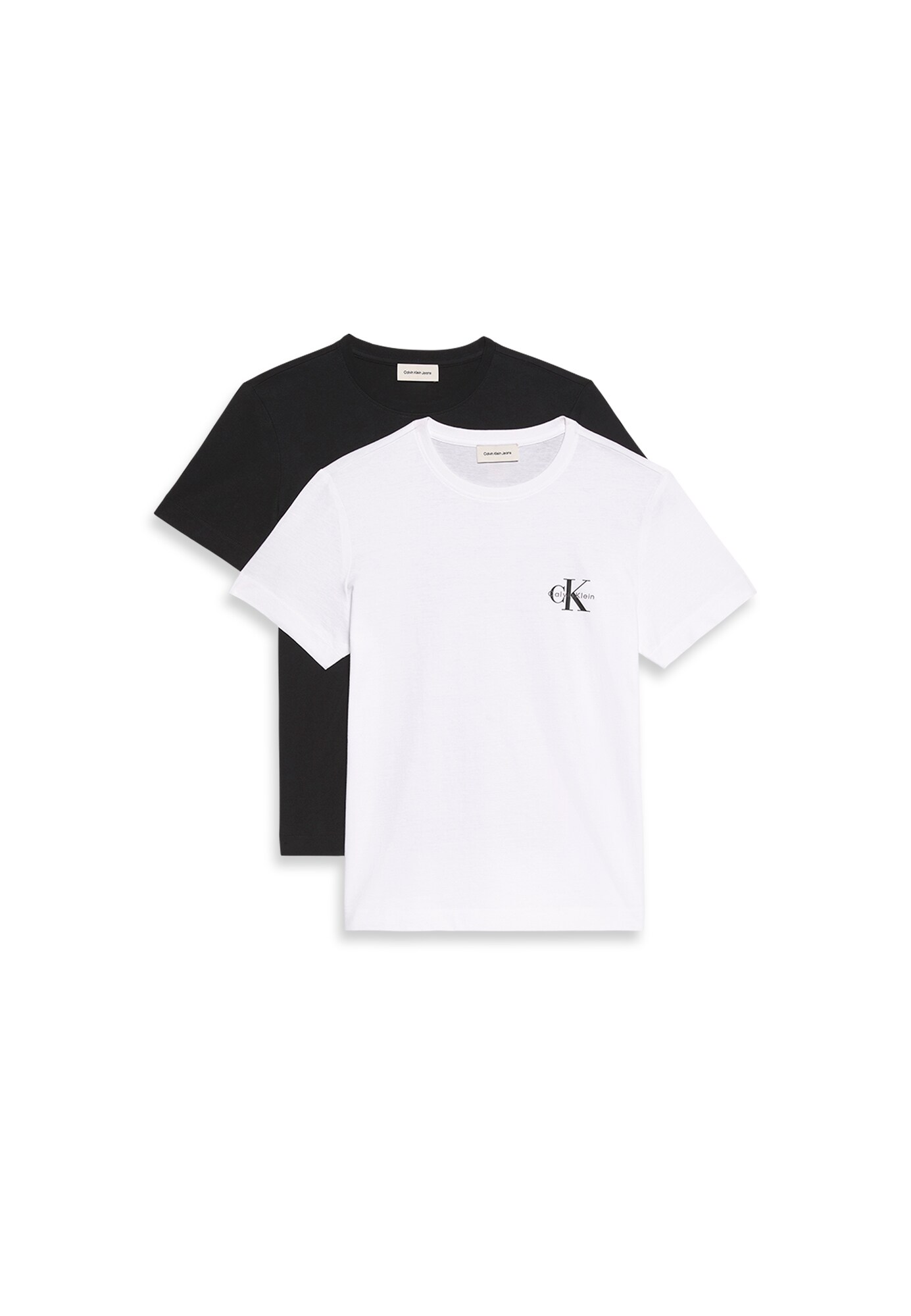 Calvin Klein Jeans Tricou  alb kitt / negru / alb