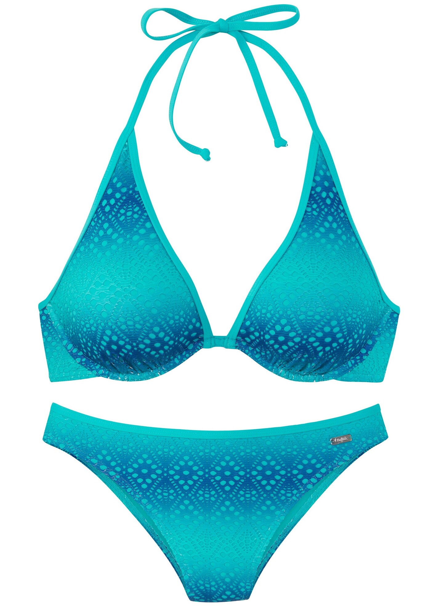 BUFFALO Costum de baie două piese  albastru aqua / albastru închis