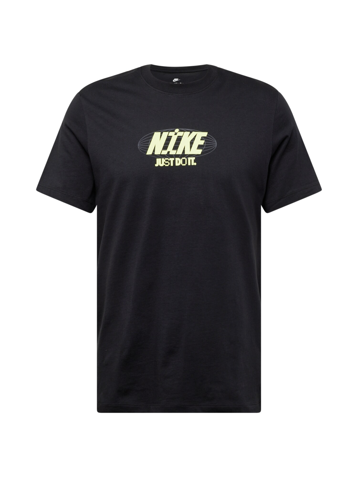 Nike Sportswear Marškinėliai pastelinė geltona / šviesiai pilka / juoda