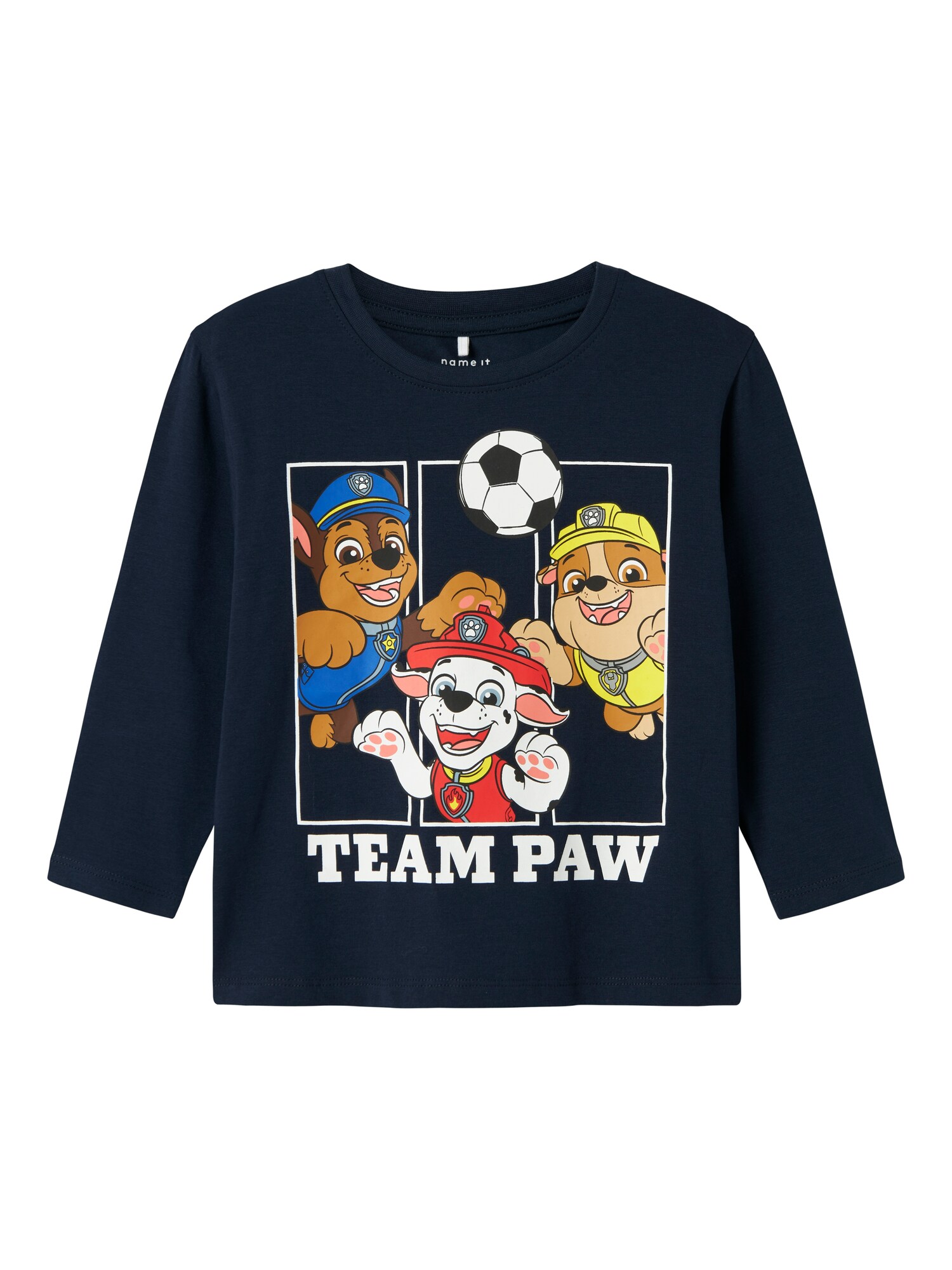 NAME IT Tricou 'NMMJOLL PAW'  albastru / bleumarin / roșu / alb