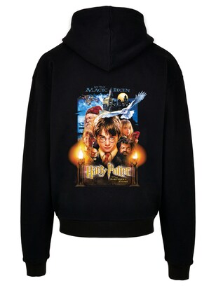 F4NT4STIC Sweatshirt ‘Harry Potter Stein der Weisen Poster’ Blauw / Geel / Oranje / Zwart