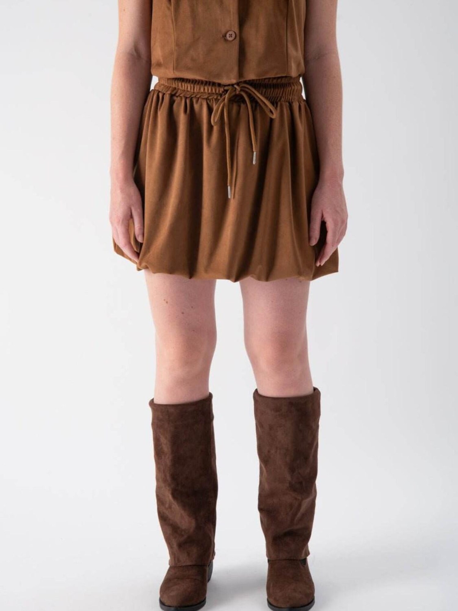 MND Falda 'West Suede Balloon'  cognac