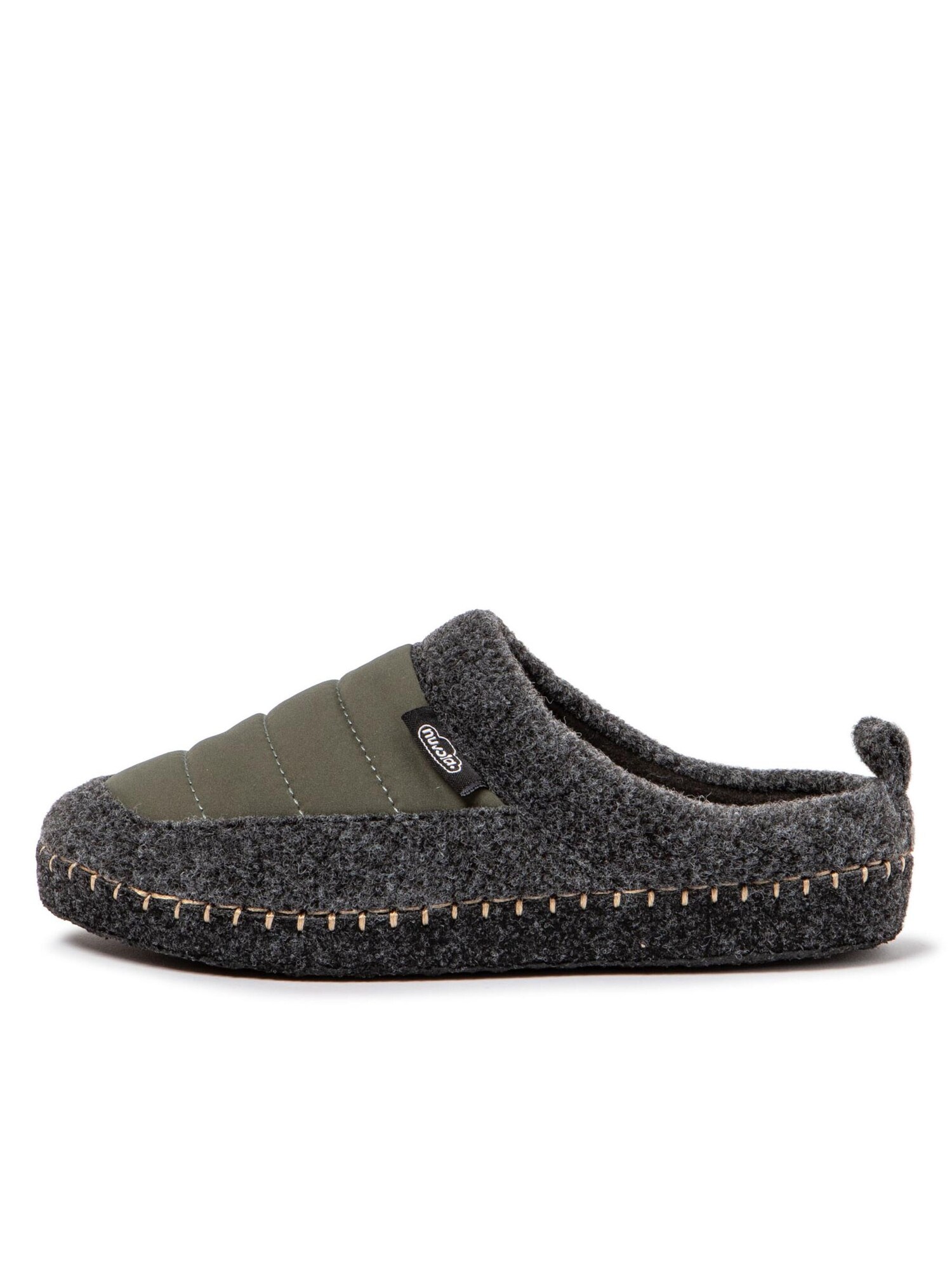 Nuvola. Zapatillas de casa 'Zueco New Wool'  verde oscuro