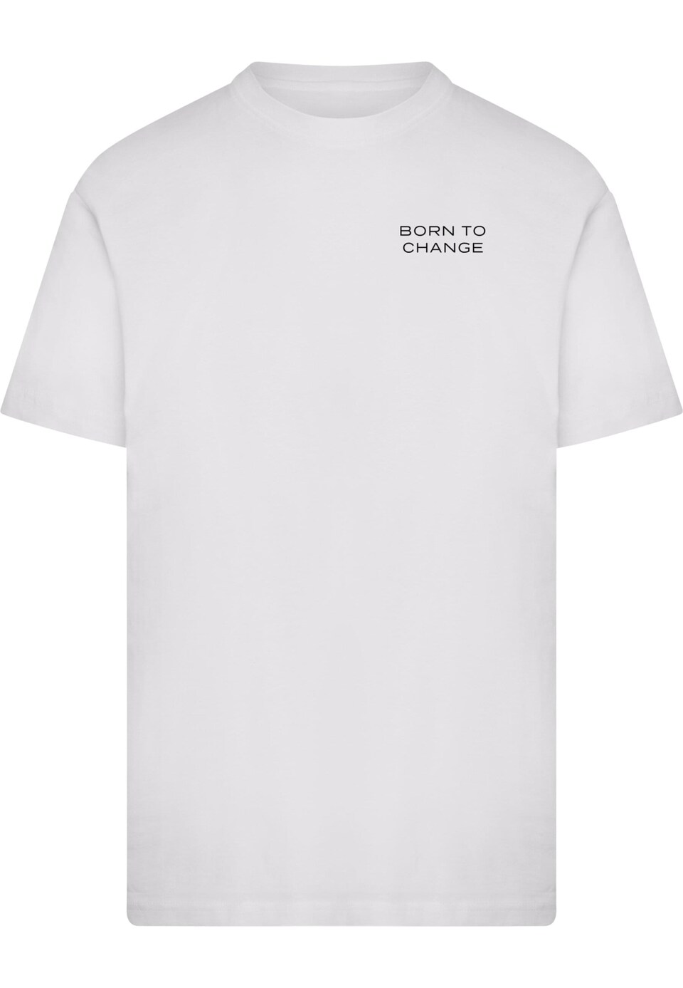 T-shirt 'Born To Change' grå / svart