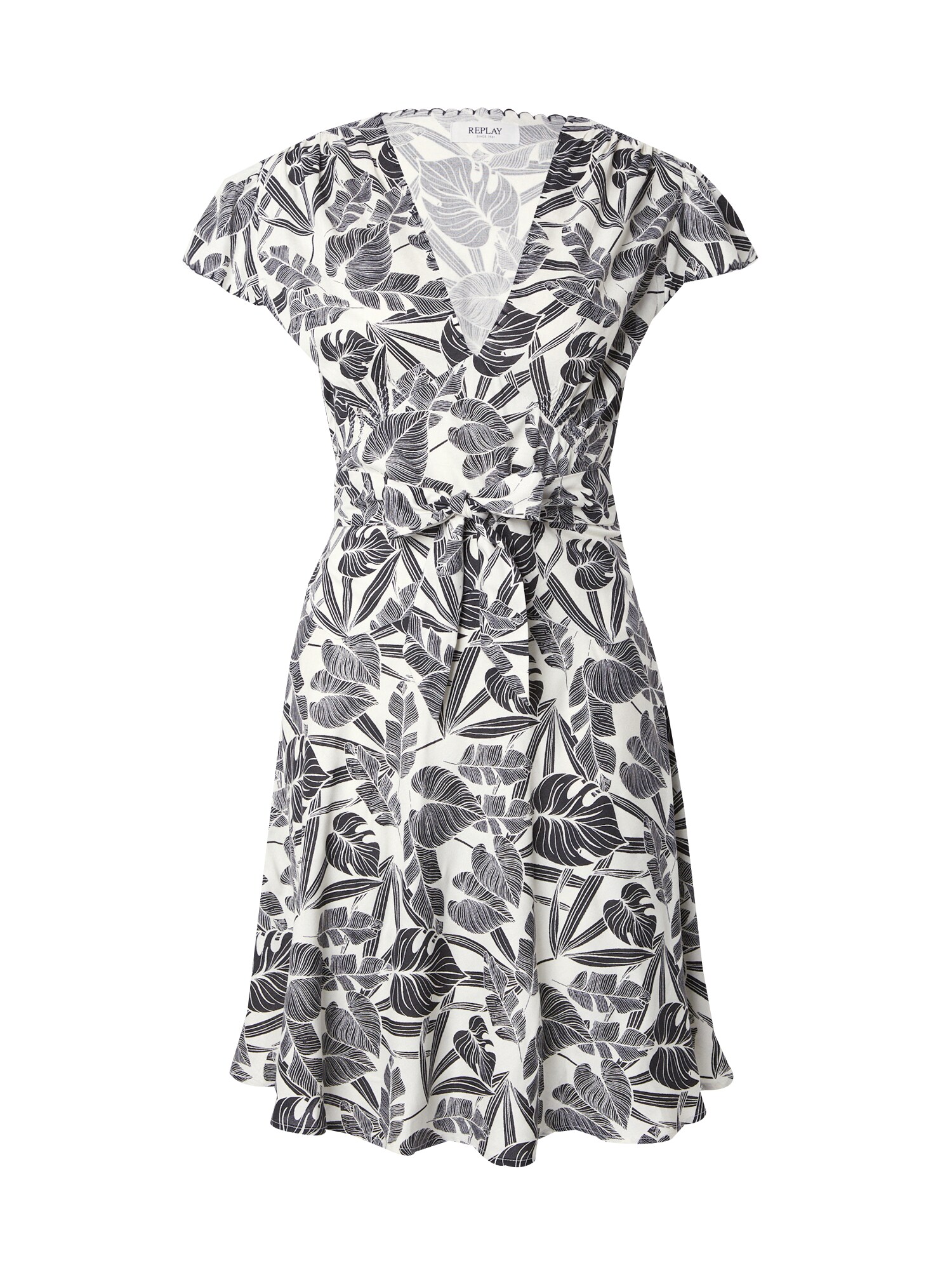 REPLAY Rochie de vară  negru / alb