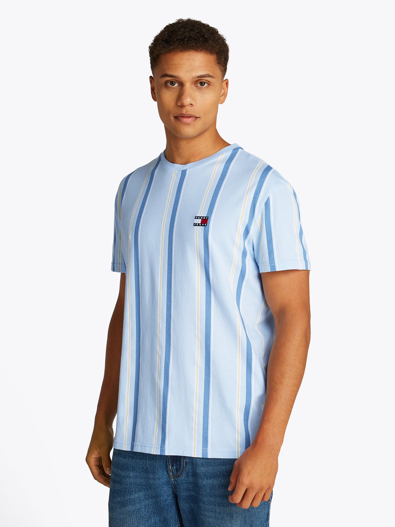 Tommy Jeans Póló  zafir / galambkék / sárga termék 2. képe