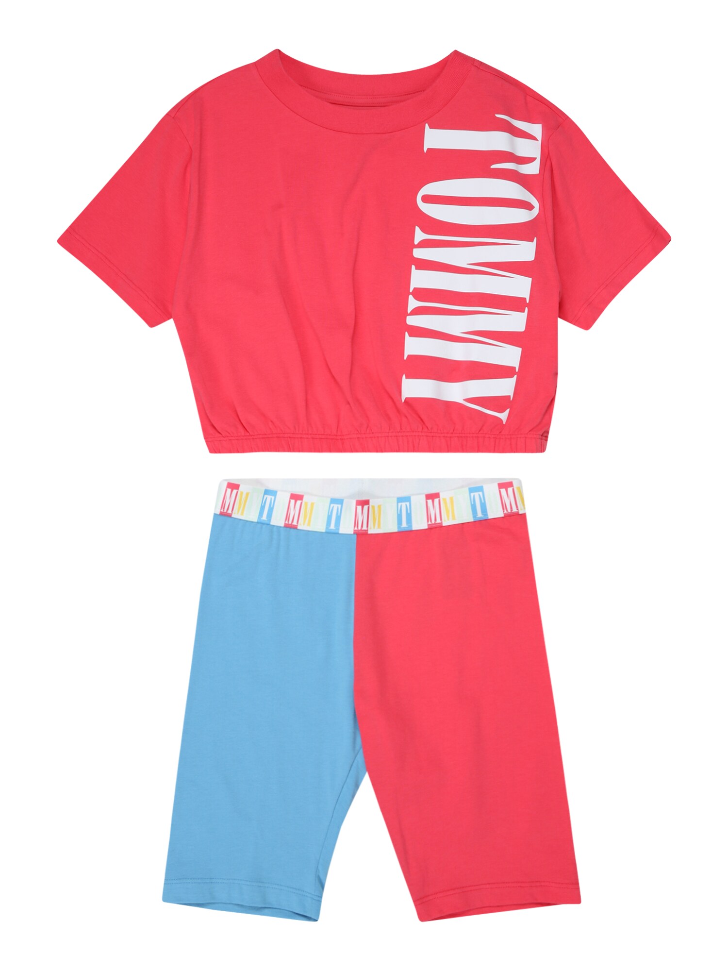 Tommy Hilfiger Underwear Комплект пижама  светлосиньо / светлочервено / бяло