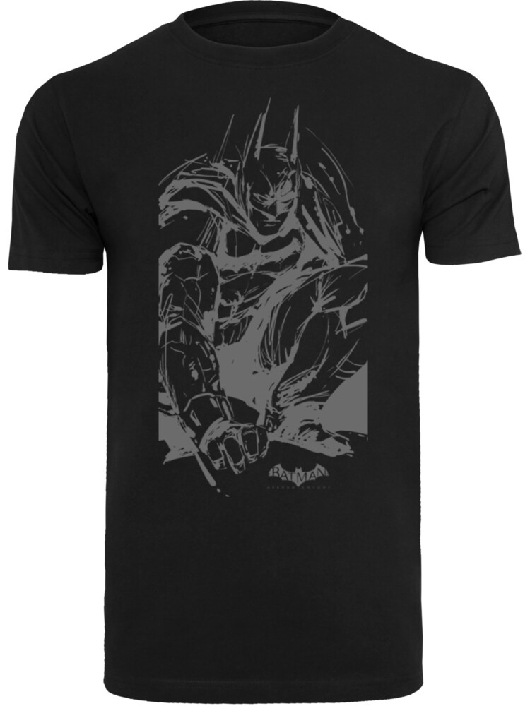 F4NT4STIC T-Shirt 'DC Comics Batman Arkham Knight Sketch' Herren Größe XL dunkelgrau / schwarz