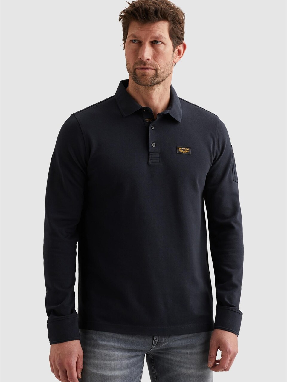 Tröja 'American Classic polo with long sleeves'