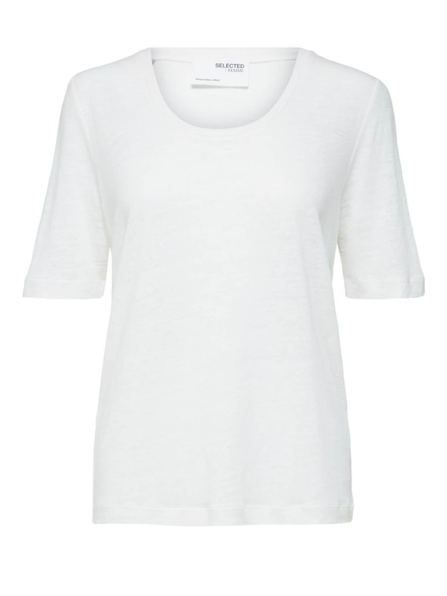 Selected Femme Curve Marškinėliai 'SLFLINE' balta