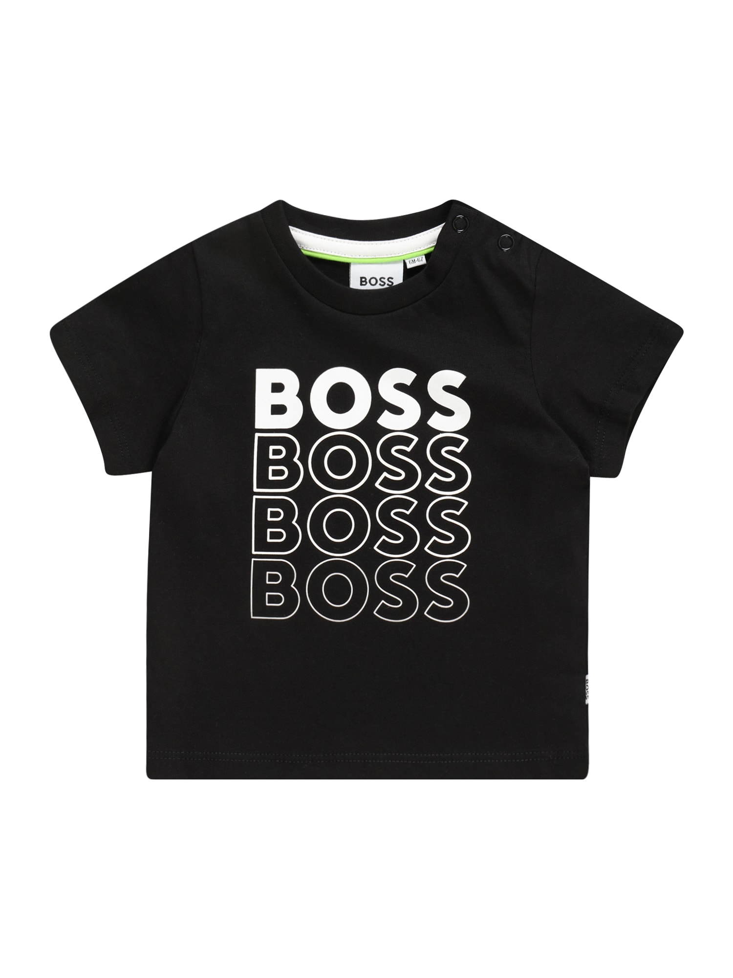 BOSS Kidswear Tricou  negru / alb