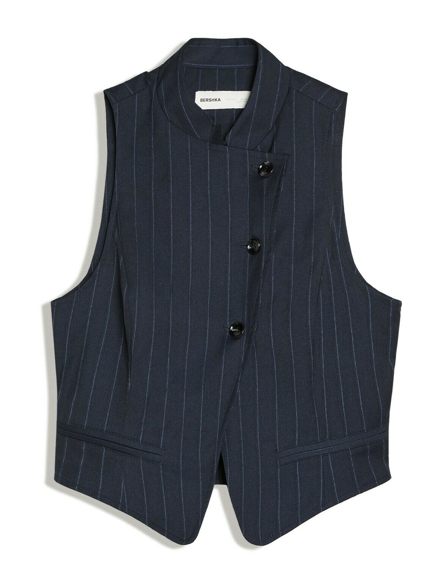 Bershka Vestă de costum bleumarin / albastru deschis