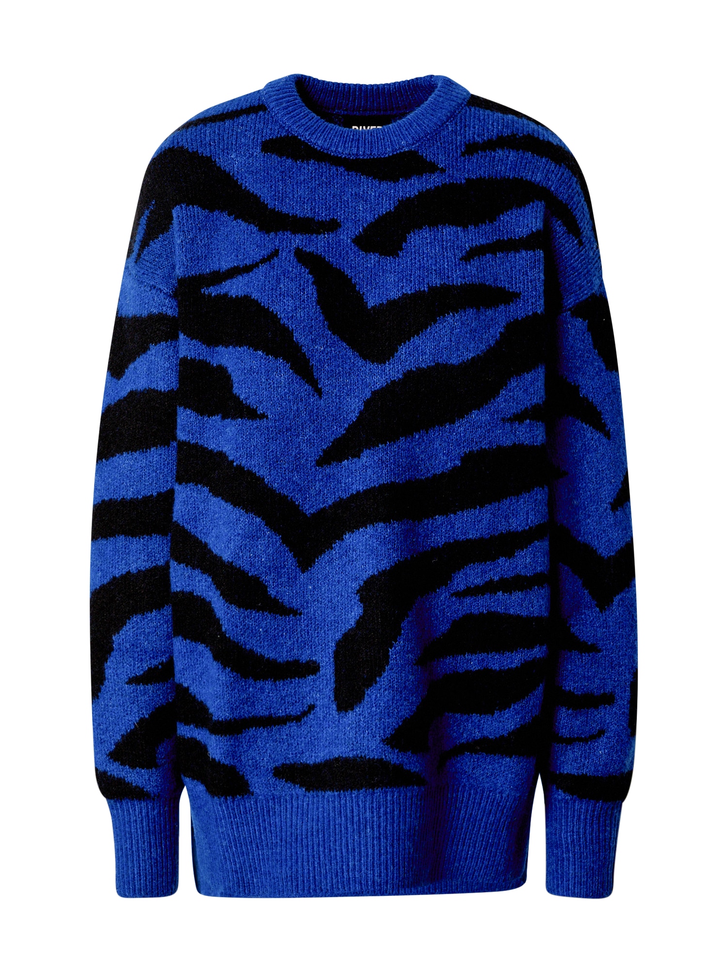 Жени > Дрехи > Пуловери и Трикотаж > Пуловери > Дълги пуловери River Island Пуловер Oversize  синьо / черно