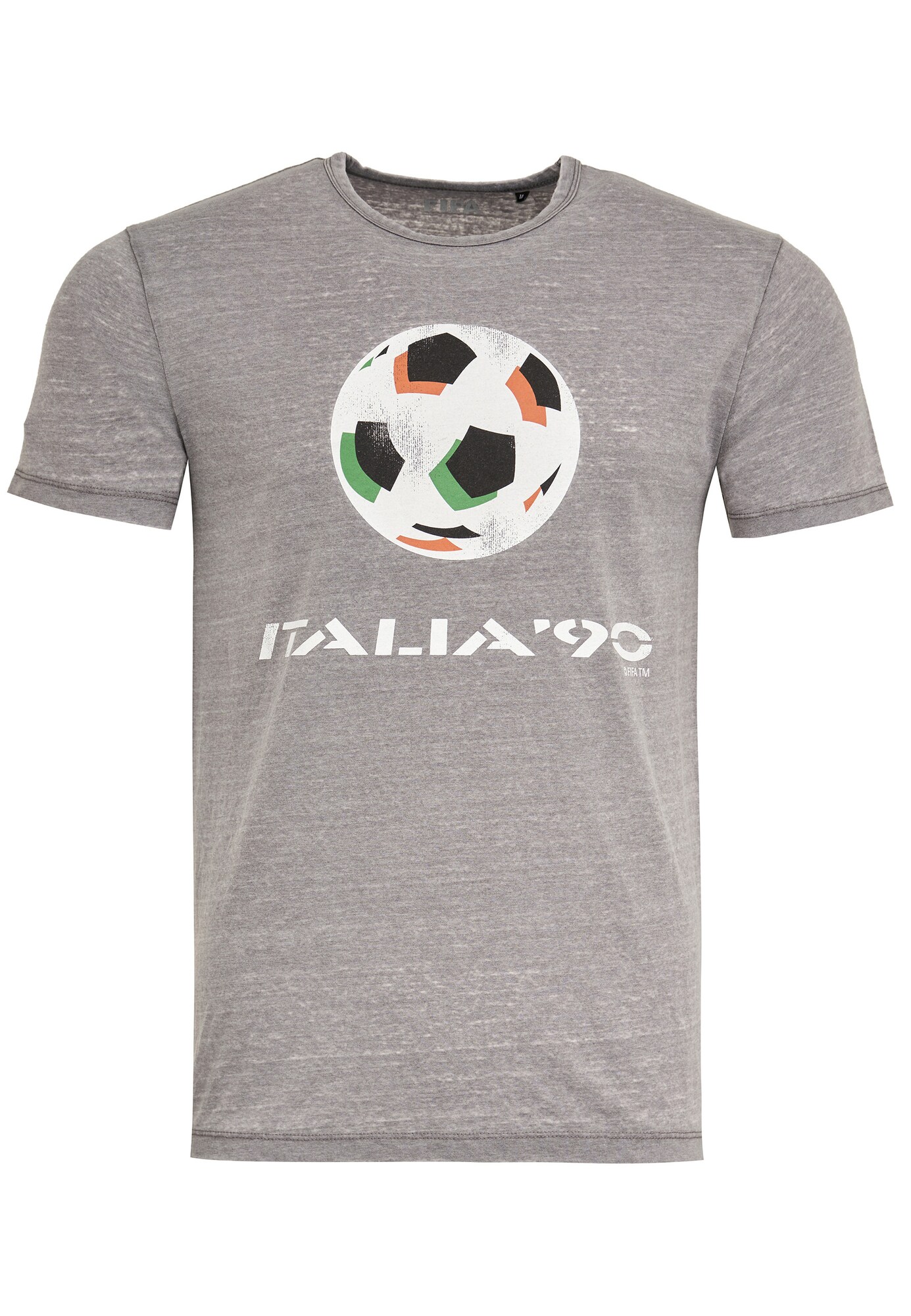 Recovered T-Krekls 'FIFA World Cup 1990' pelēks / raibi pelēks / jauktu krāsu