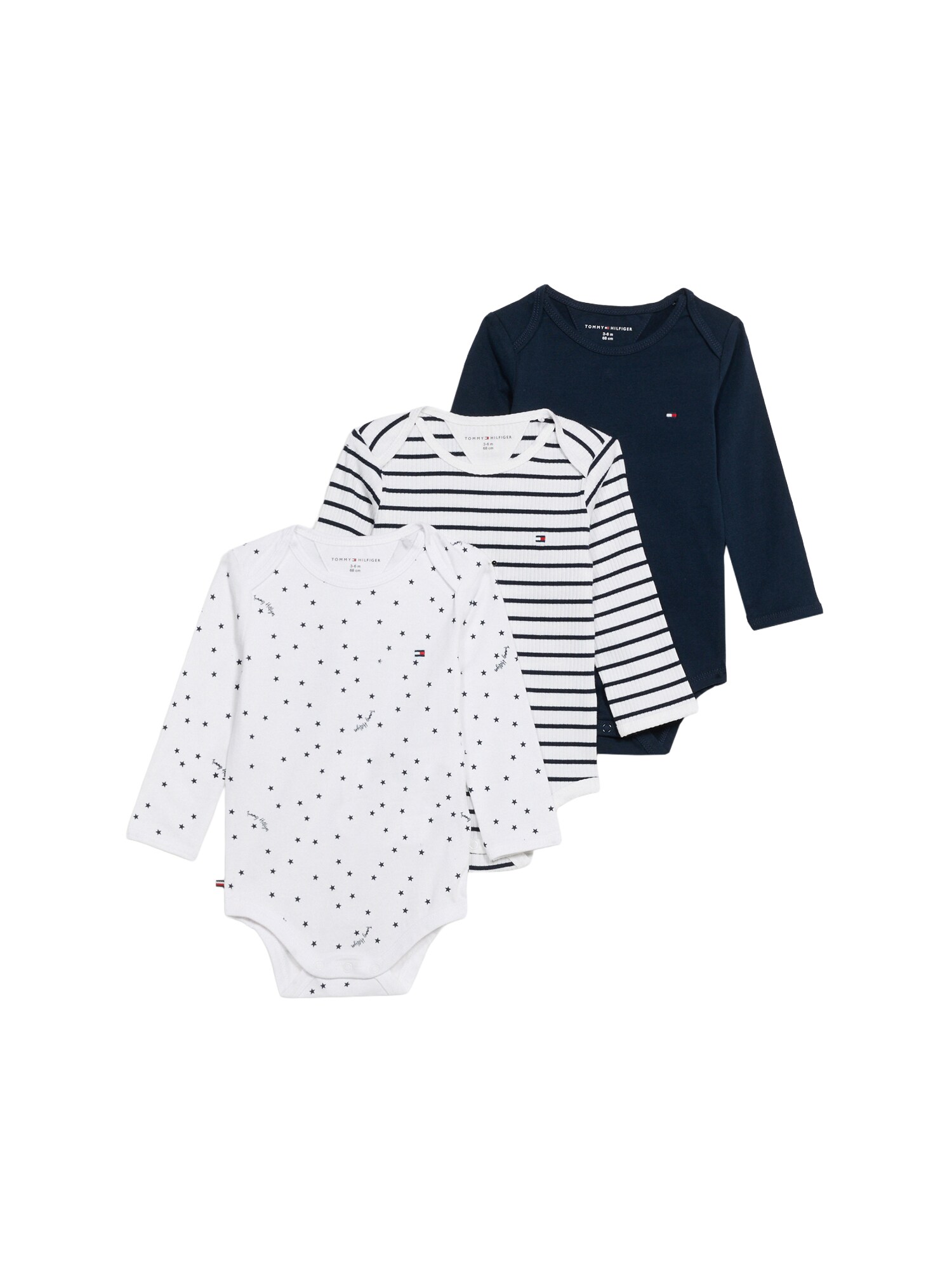 TOMMY HILFIGER Pajac/bodi 'Essential'  mornarska / bela