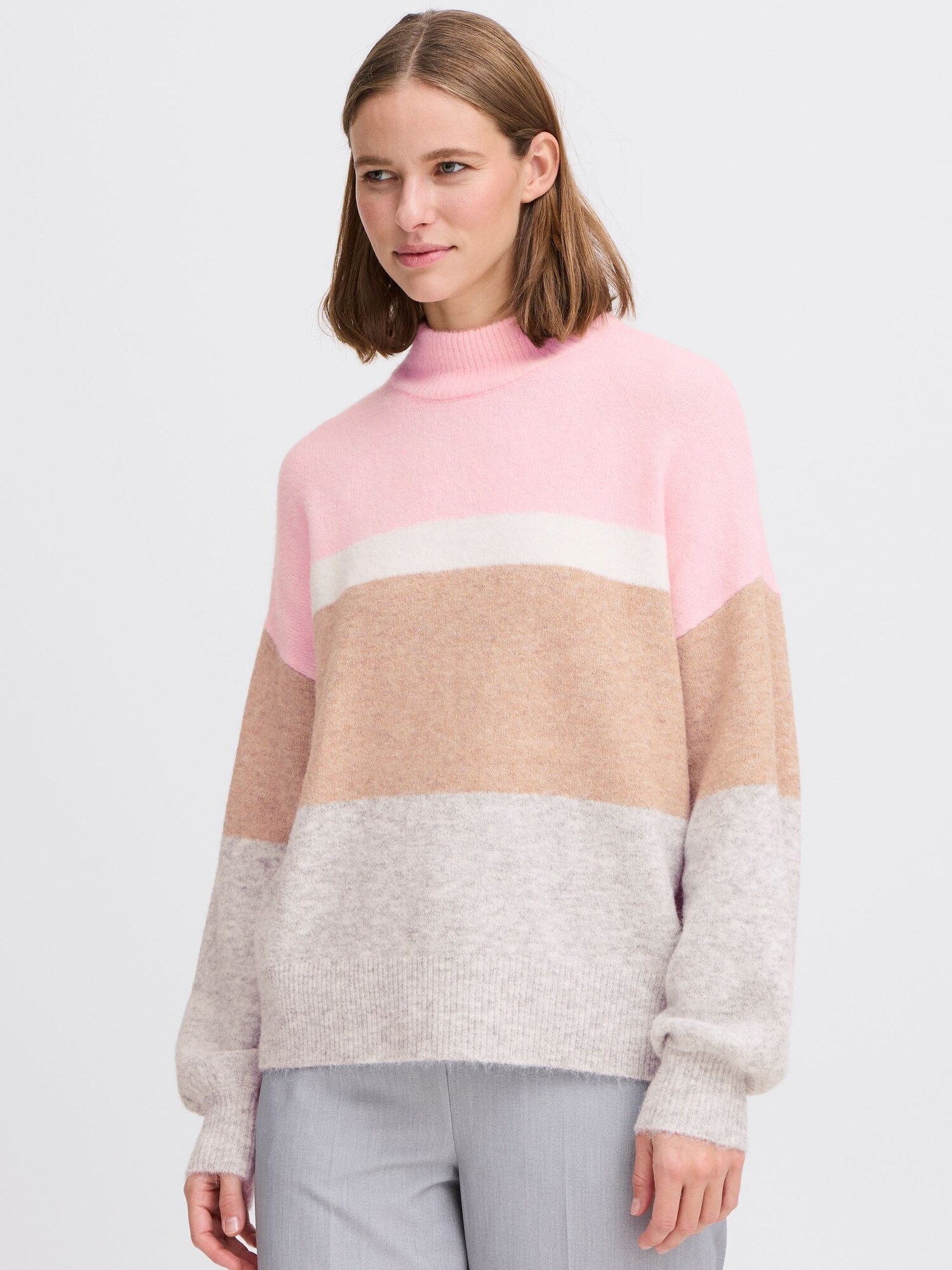 Thumbnail - b.young Rollkragenpullover BYOMEA STRIPED JUMPER 2 -
