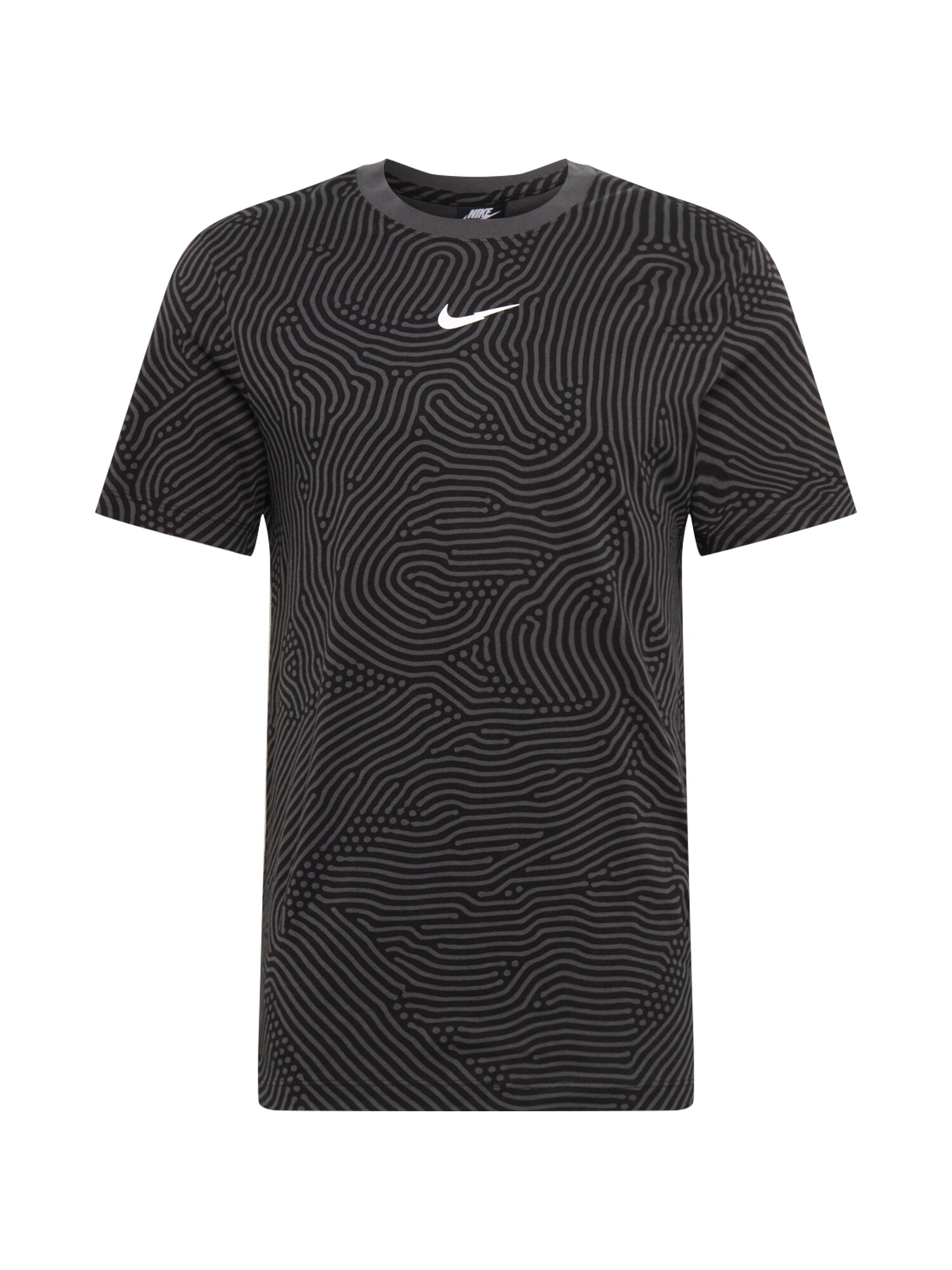 Nike Sportswear Marškinėliai  juoda / tamsiai pilka