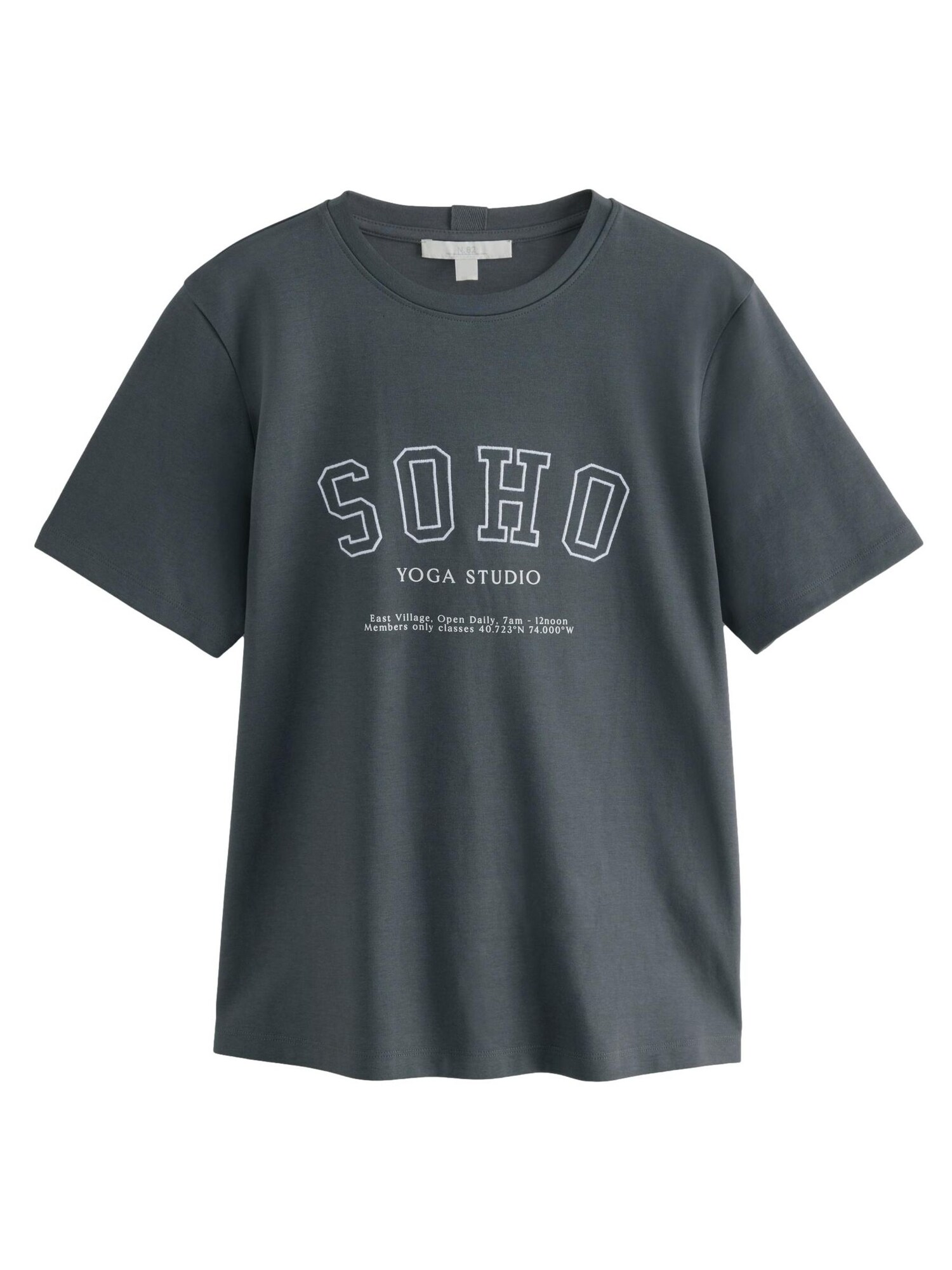 Next Tricou  gri metalic / alb murdar