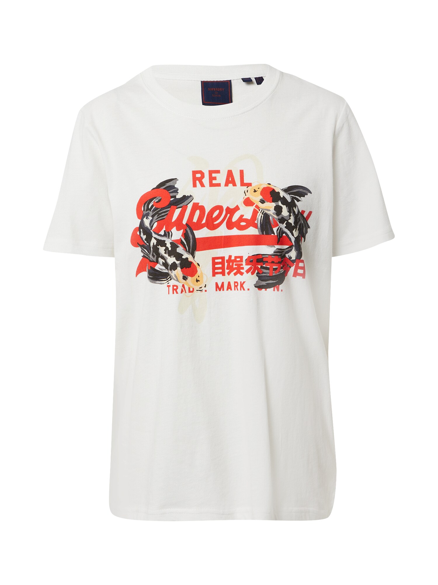 Superdry Marškinėliai 'Rising Sun'  balta / oranžinė / juoda / pilka