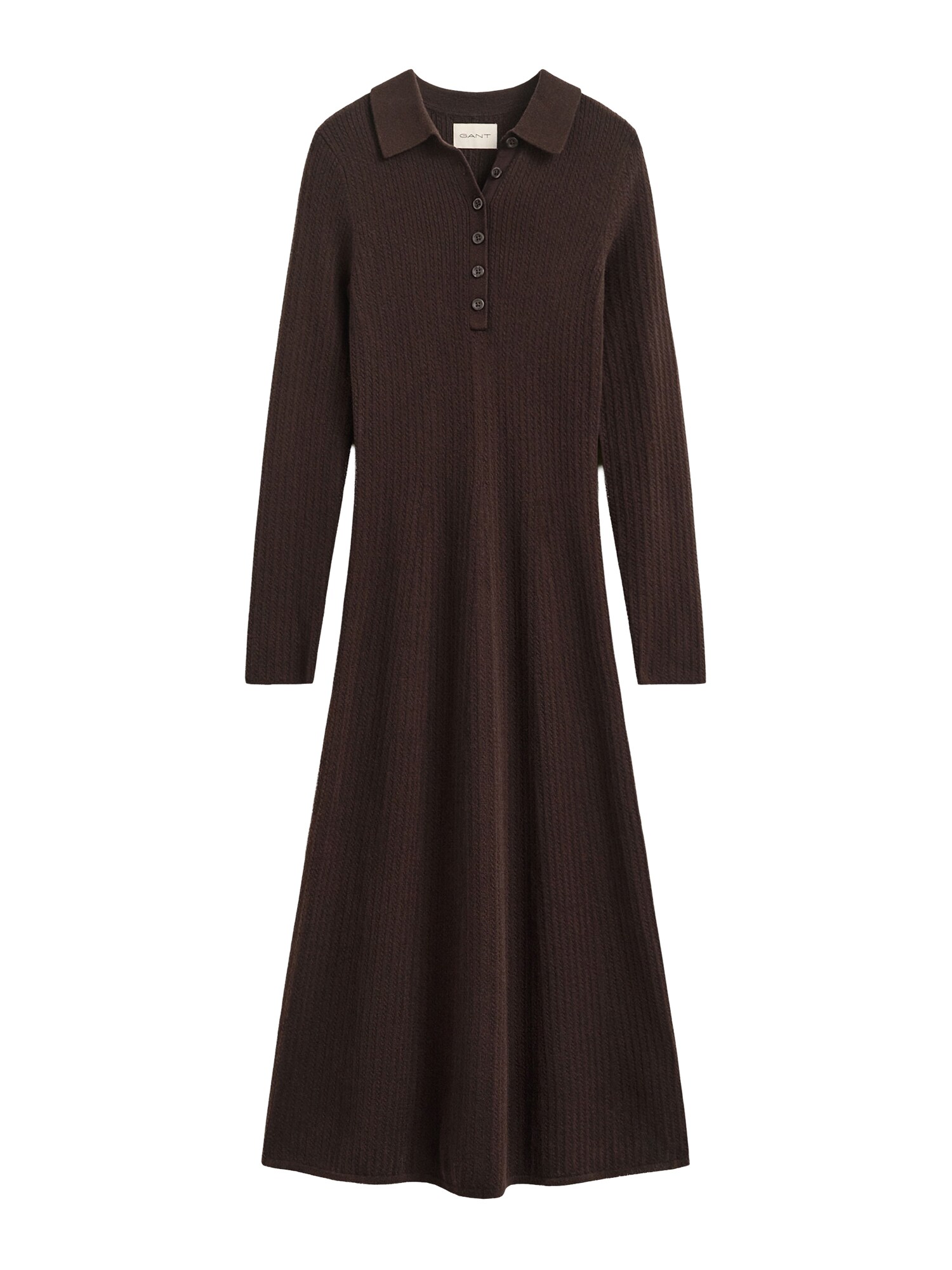 GANT Vestido de punto  marrón oscuro