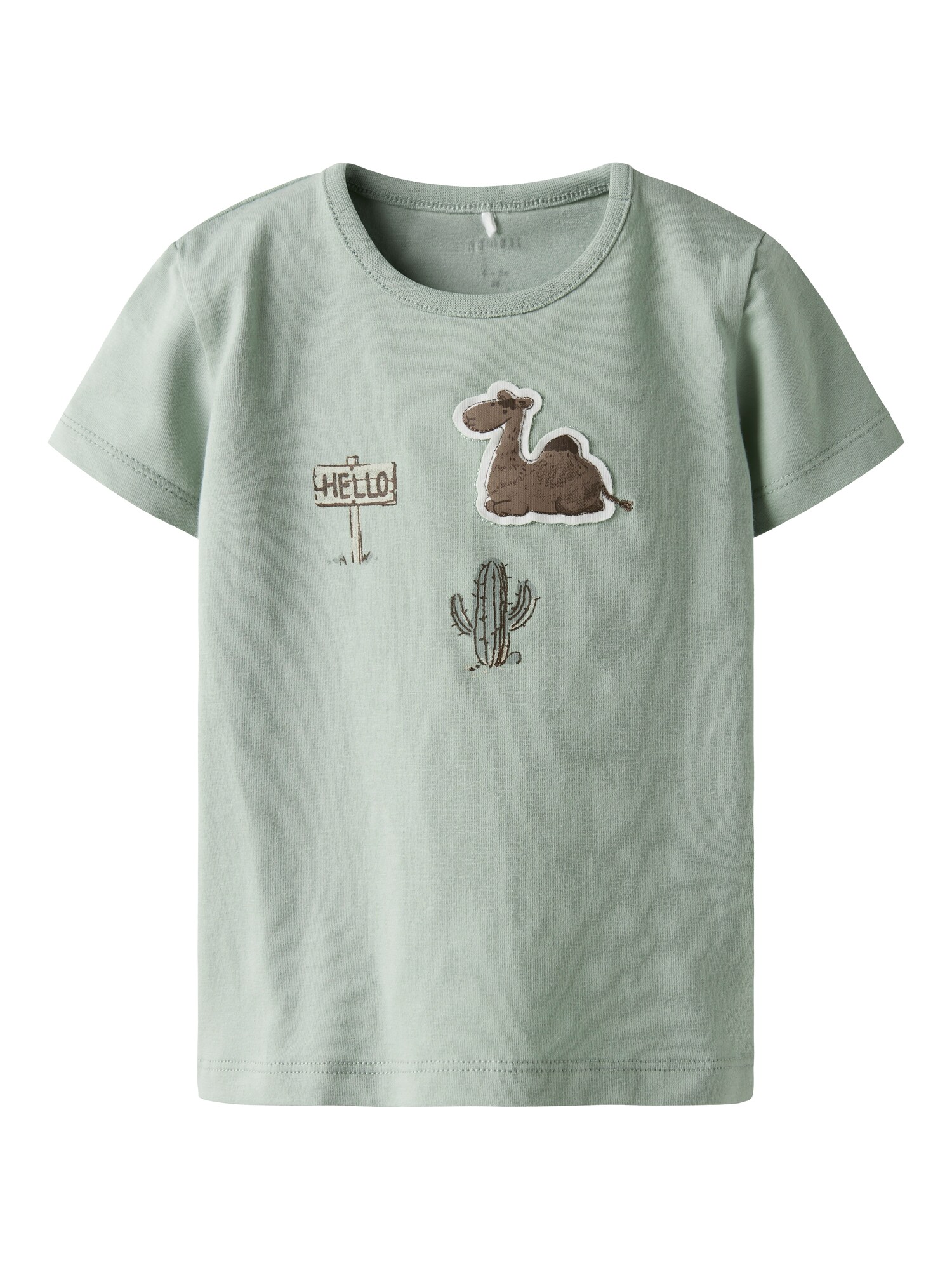 NAME IT Tricou NBMJUKE  maro închis / gri fumuriu / alb