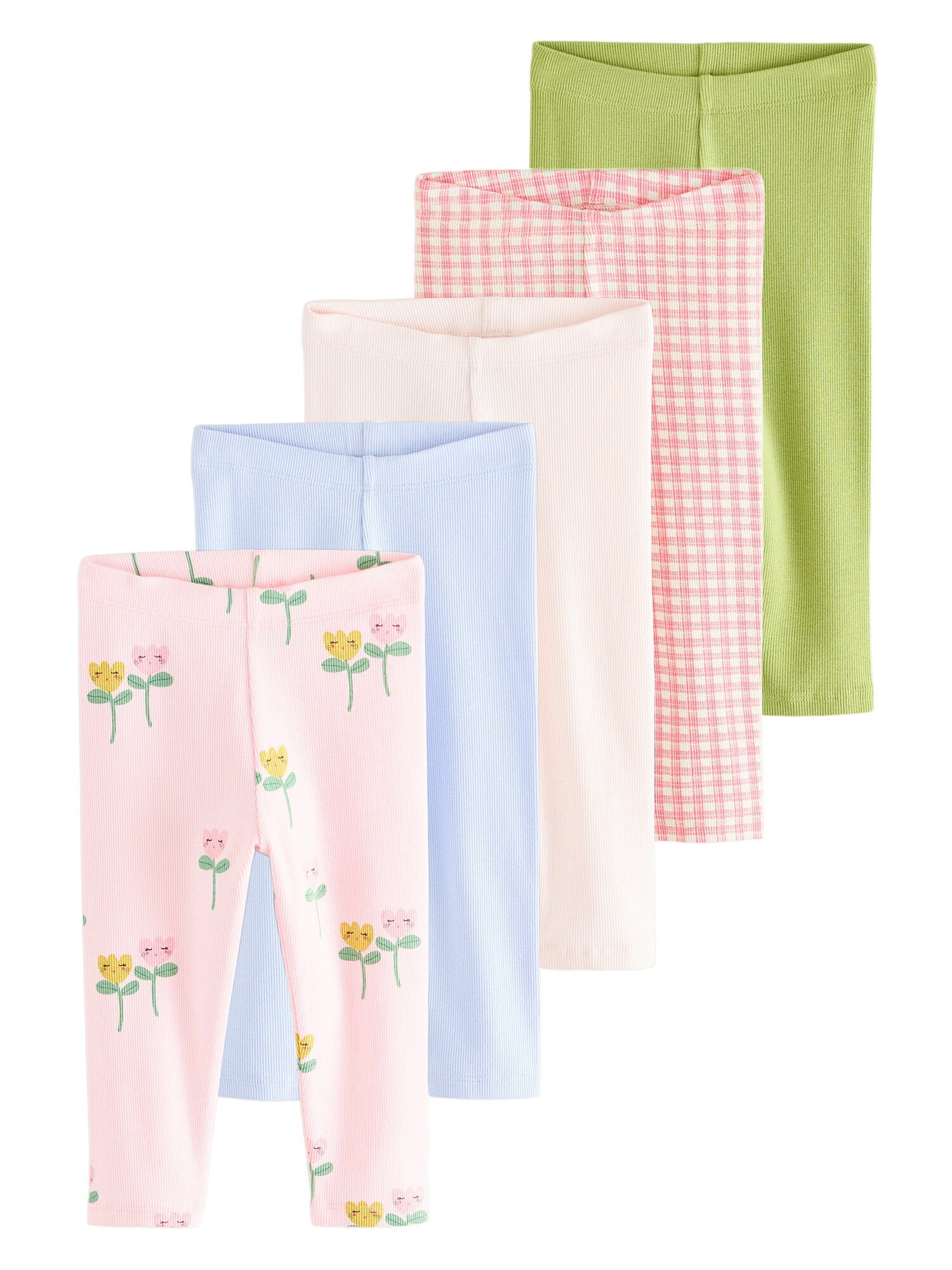 Next Leggings  crem / albastru deschis / verde stuf / roz deschis