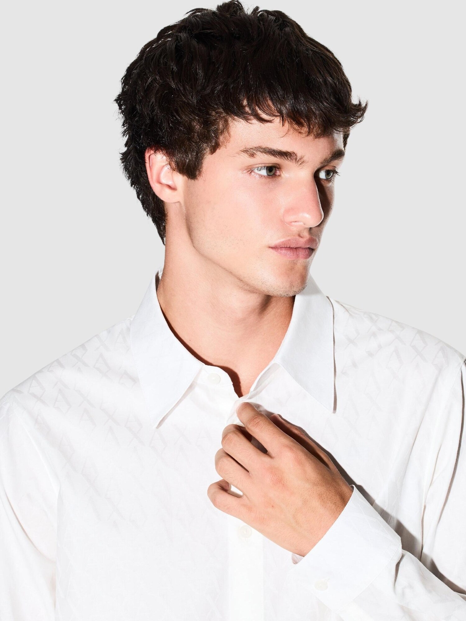 ARMANI EXCHANGE Camisa 'Camicie' offwhite – imagen 2