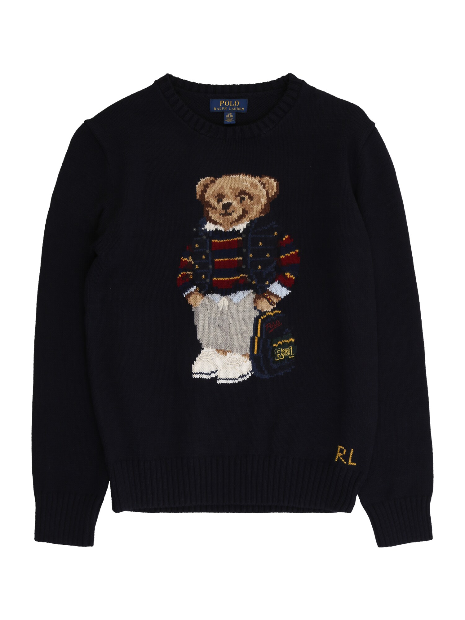 POLO RALPH LAUREN Megztinis  ruda / tamsiai mėlyna / smėlio / geltona / vyšninė spalva