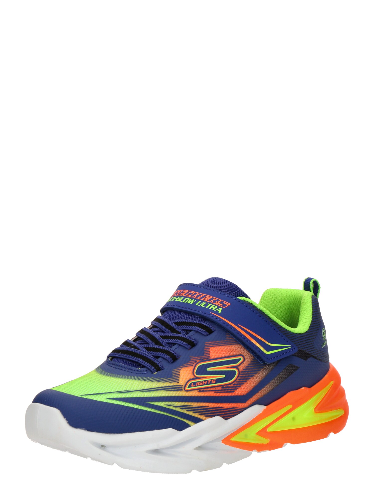 SKECHERS Sportcipő 'Flex-Glow Ultra'  sötétkék / neonzöld / narancs akciós termékkép 1