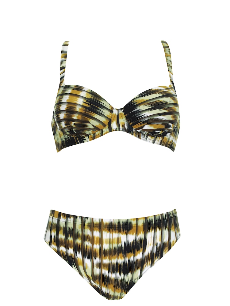 SUNFLAIR Bikini Damen Größe M cognac / schwarz / weiß