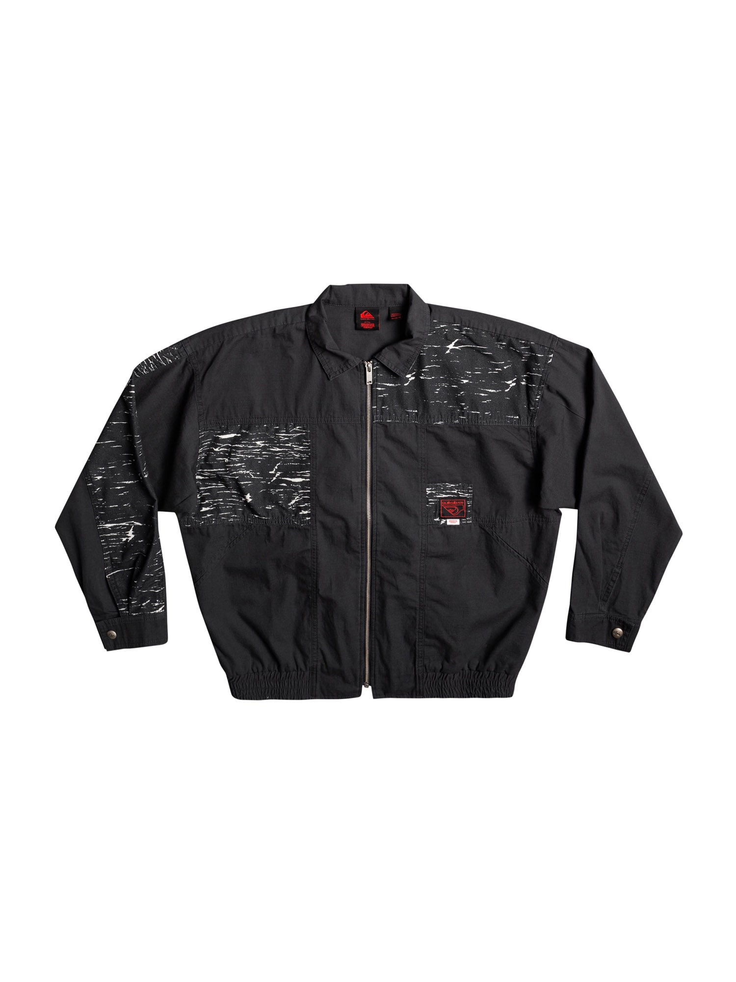 QUIKSILVER Geacă outdoor UPSIDEDOWN  roșu / negru / alb