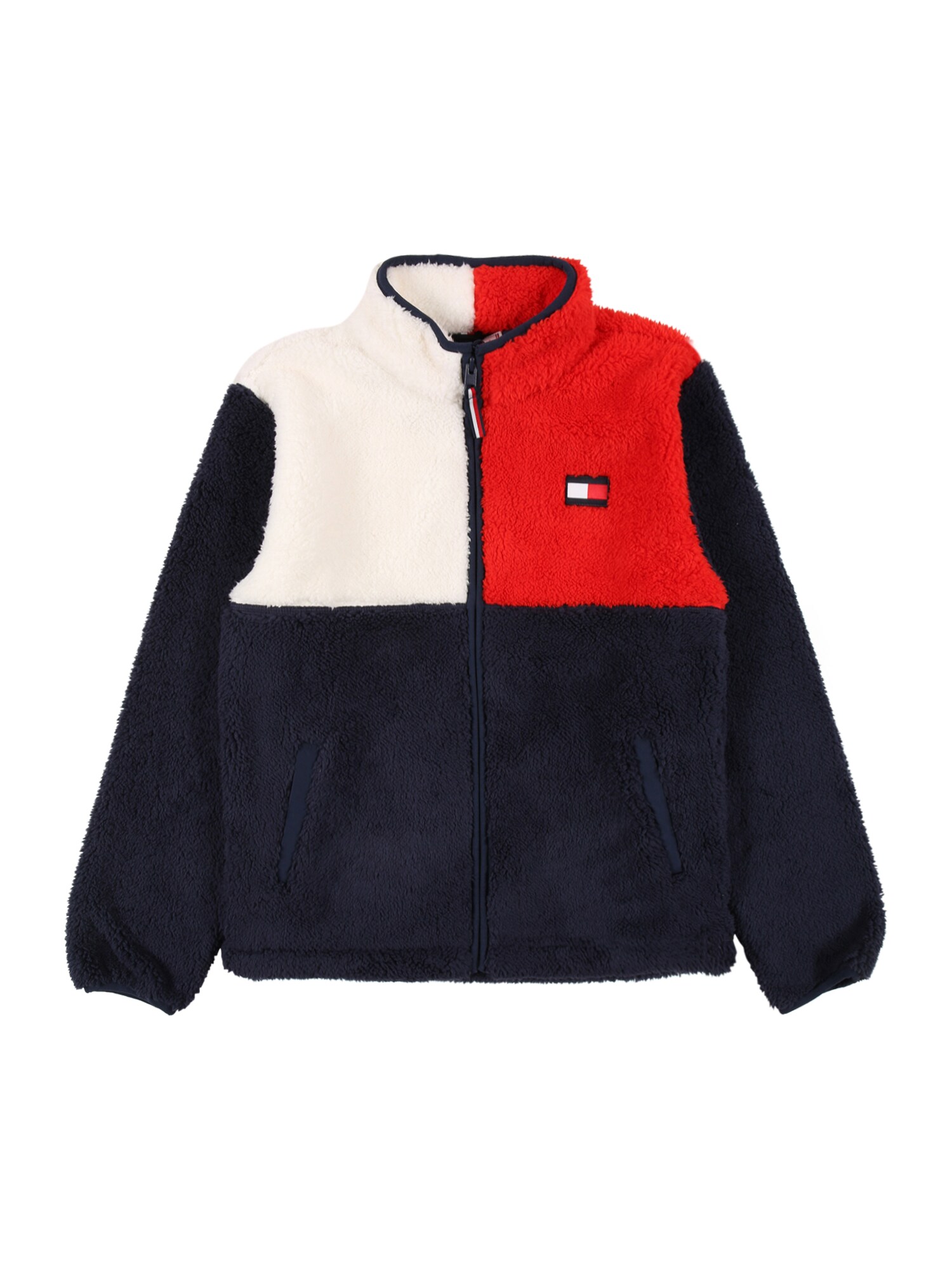 TOMMY HILFIGER Flisinis džemperis  tamsiai mėlyna / balta / raudona