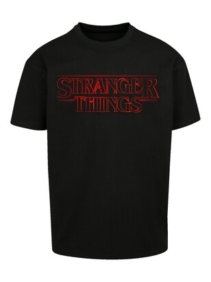 F4NT4STIC Shirt ‘Stranger Things Netflix TV Series’ Rood / Zwart