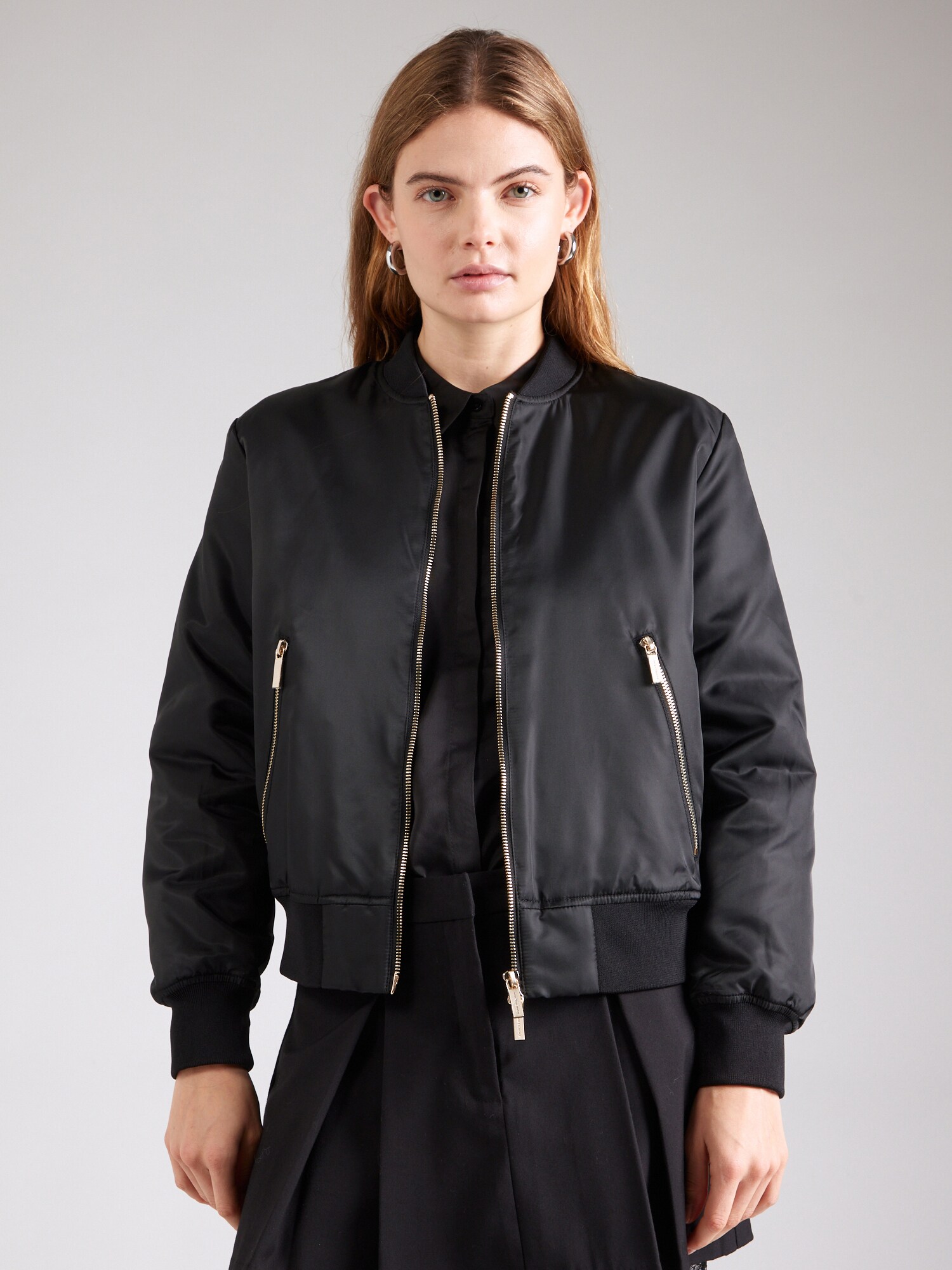 ARMANI EXCHANGE Átmeneti dzseki 'Cny'  korál / fekete / ezüst termék 2. képe