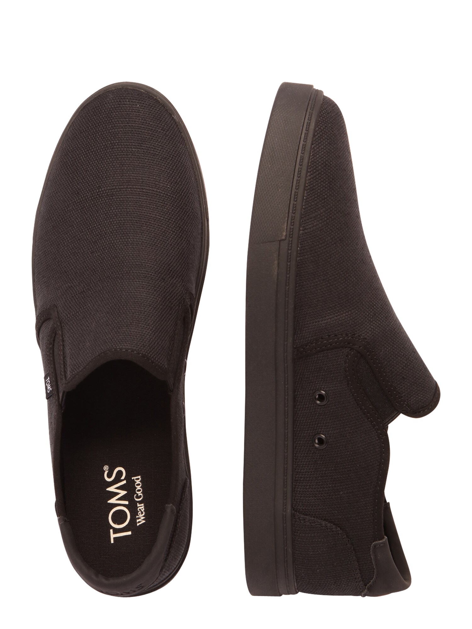 TOMS Belebújós cipők  fekete termék 2. képe