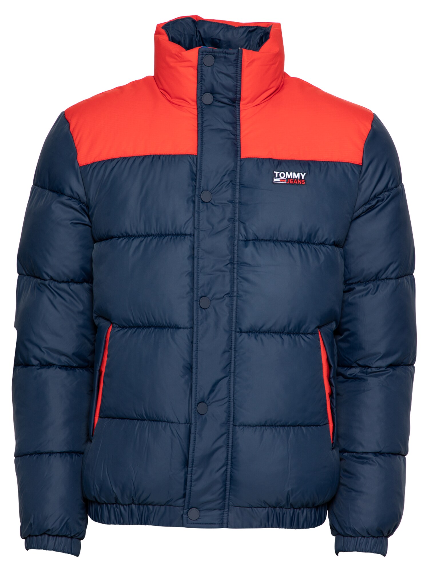 Tommy Jeans Žieminė striukė  tamsiai mėlyna / oranžinė-raudona
