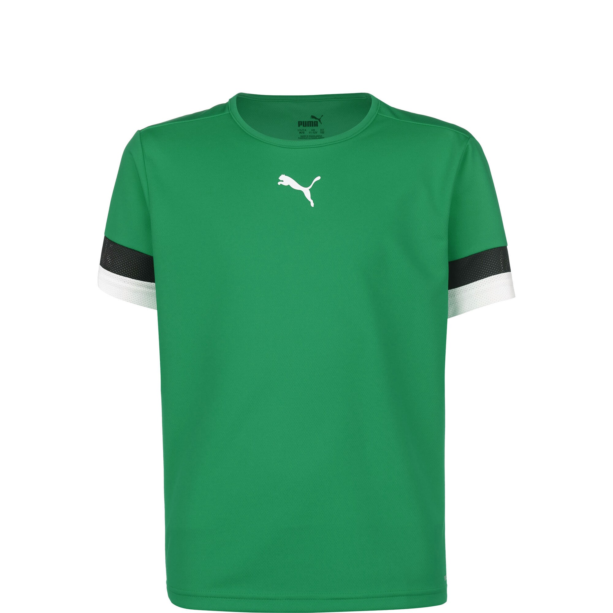 PUMA Tricou funcțional 'TeamRise'  verde smarald / negru / alb
