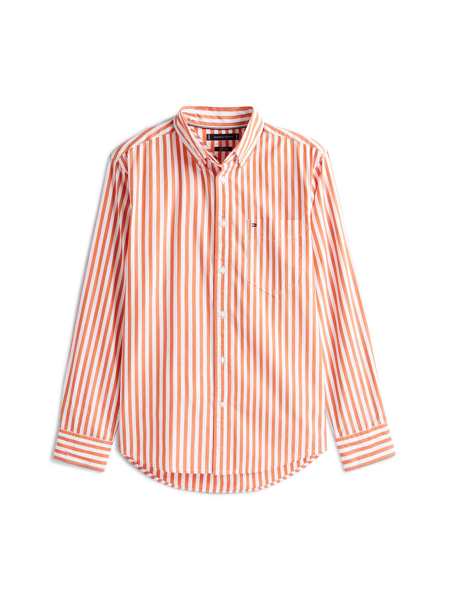 TOMMY HILFIGER Cămașă Flex  portocaliu deschis / alb