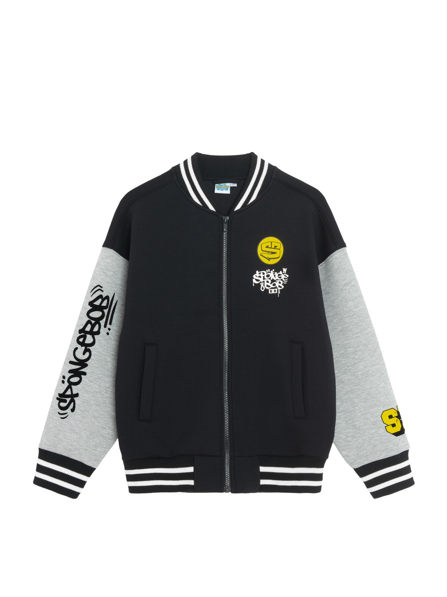 Cool Club Hanorac 'SPONGEBOB'  galben / gri / negru / alb