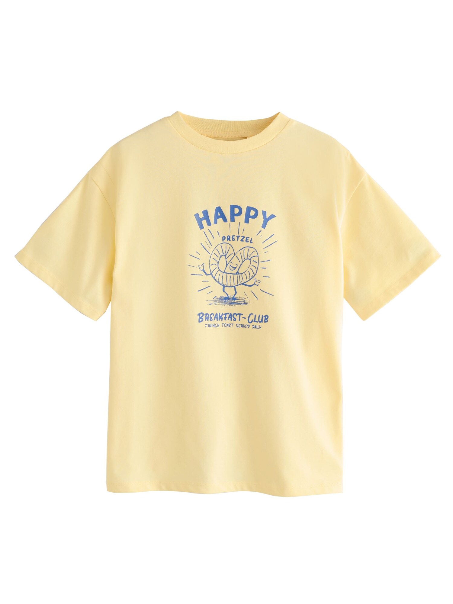 Next Tricou  albastru gențiană / galben pastel
