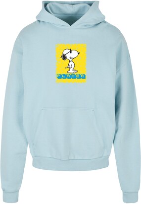 Merchcode Sweatshirt ‘Peanuts – Player’ Lichtblauw / Geel / Zwart / Wit