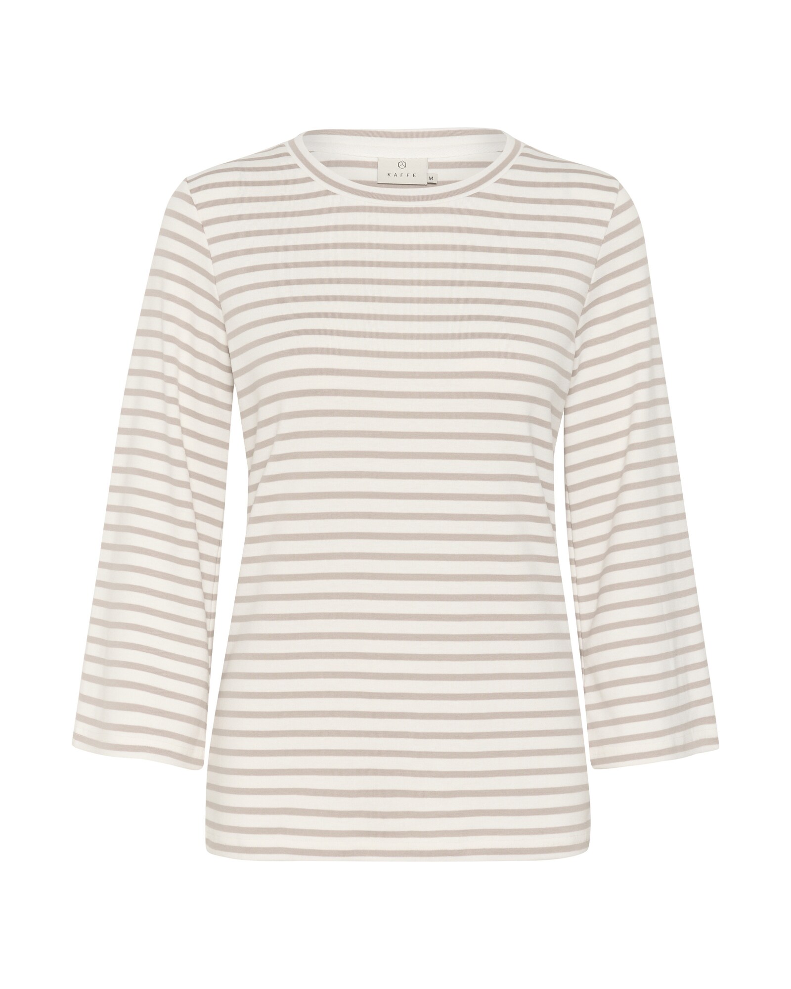 Kaffe Tricou Liddy  bej / alb