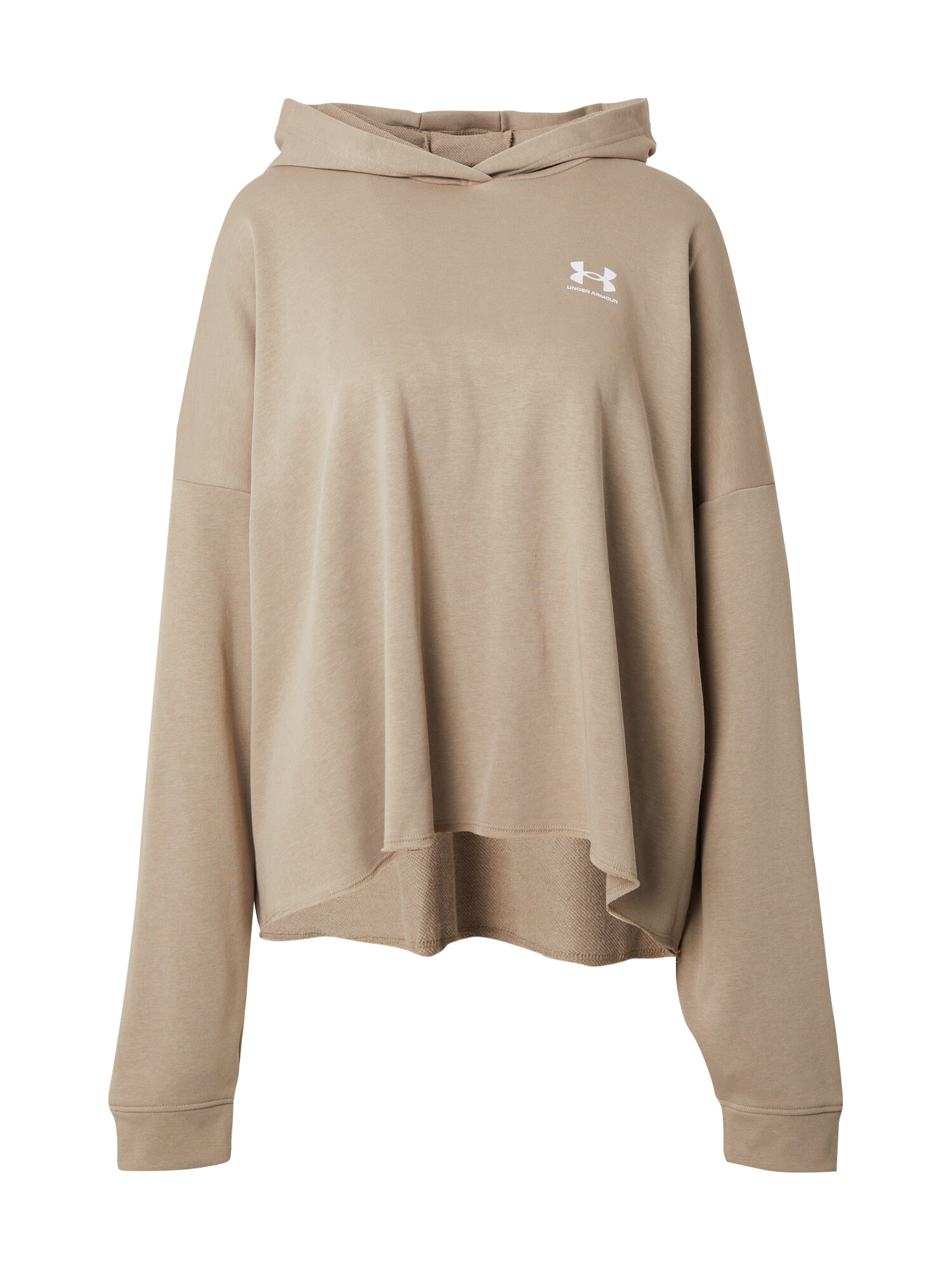 UNDER ARMOUR Funkčné tričko 'Rival'  tmavobéžová / biela