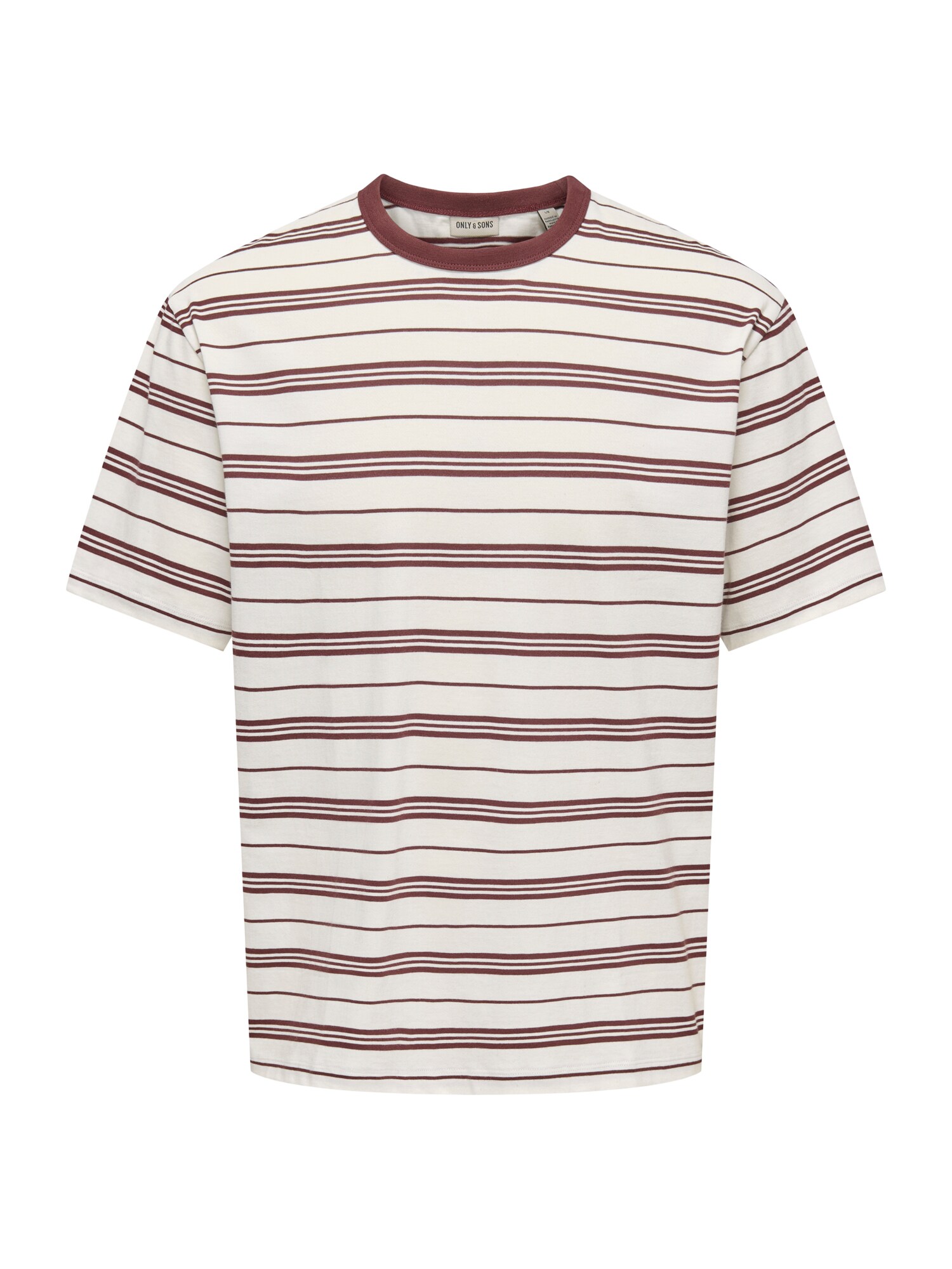 Only & Sons Tricou ONSGeorge maro / alb