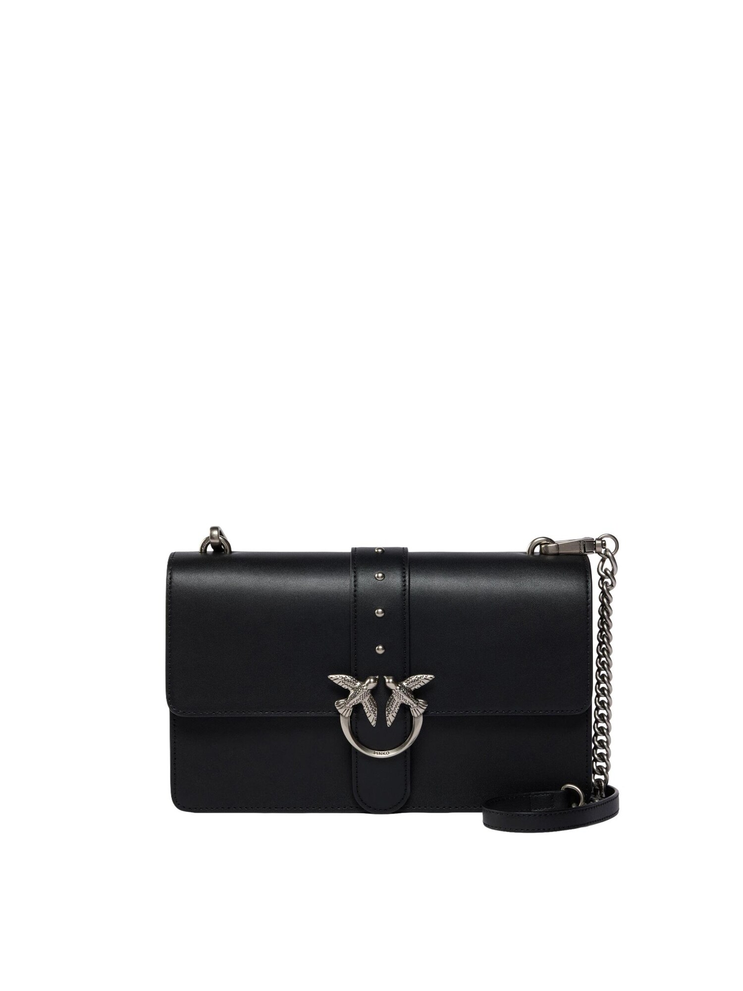 PINKO Bolso de mano 'LOVE ONE CLASSIC'  negro / plata