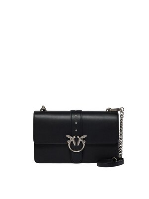 PINKO Bolso de mano 'LOVE ONE CLASSIC'  negro / plata