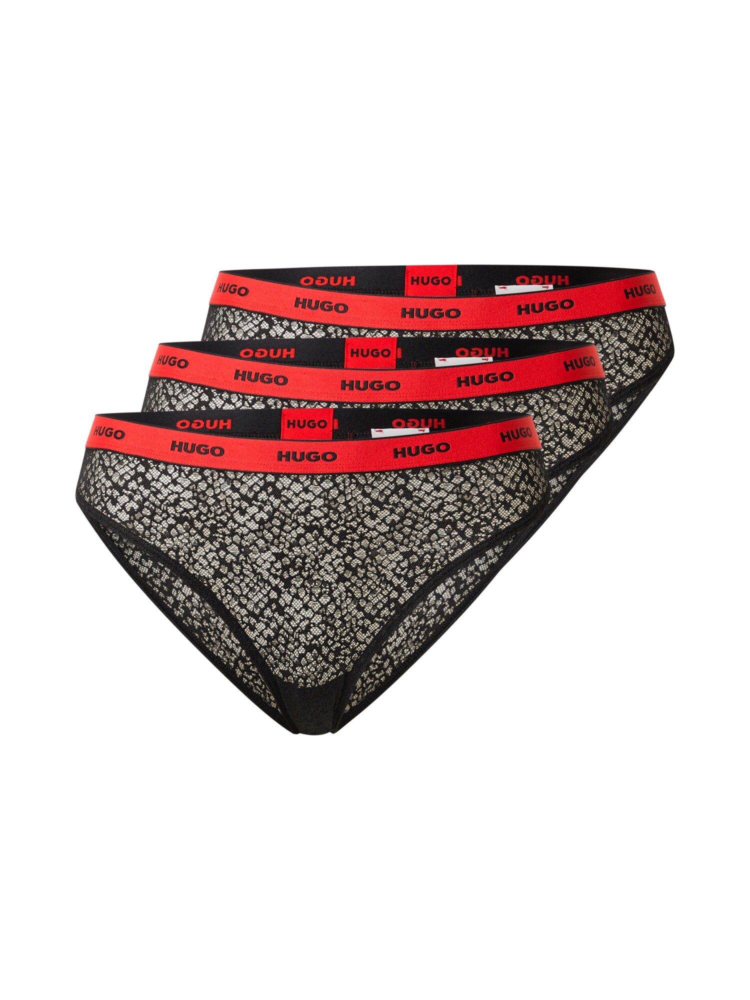 HUGO Slip  roșu / negru