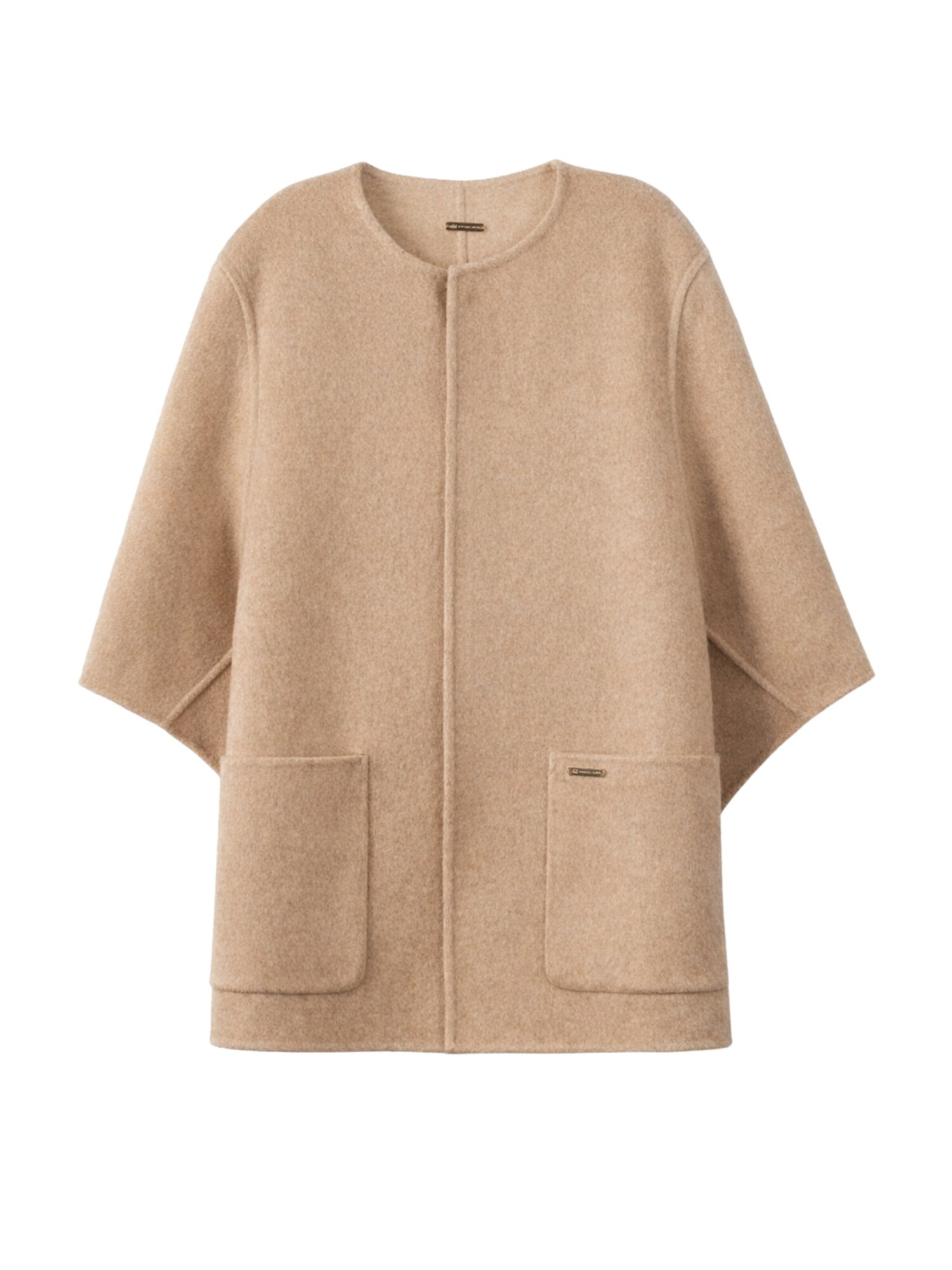 GOBI Cashmere Jersey 'Patch Pocket Cashmere Poncho Jacket' beige